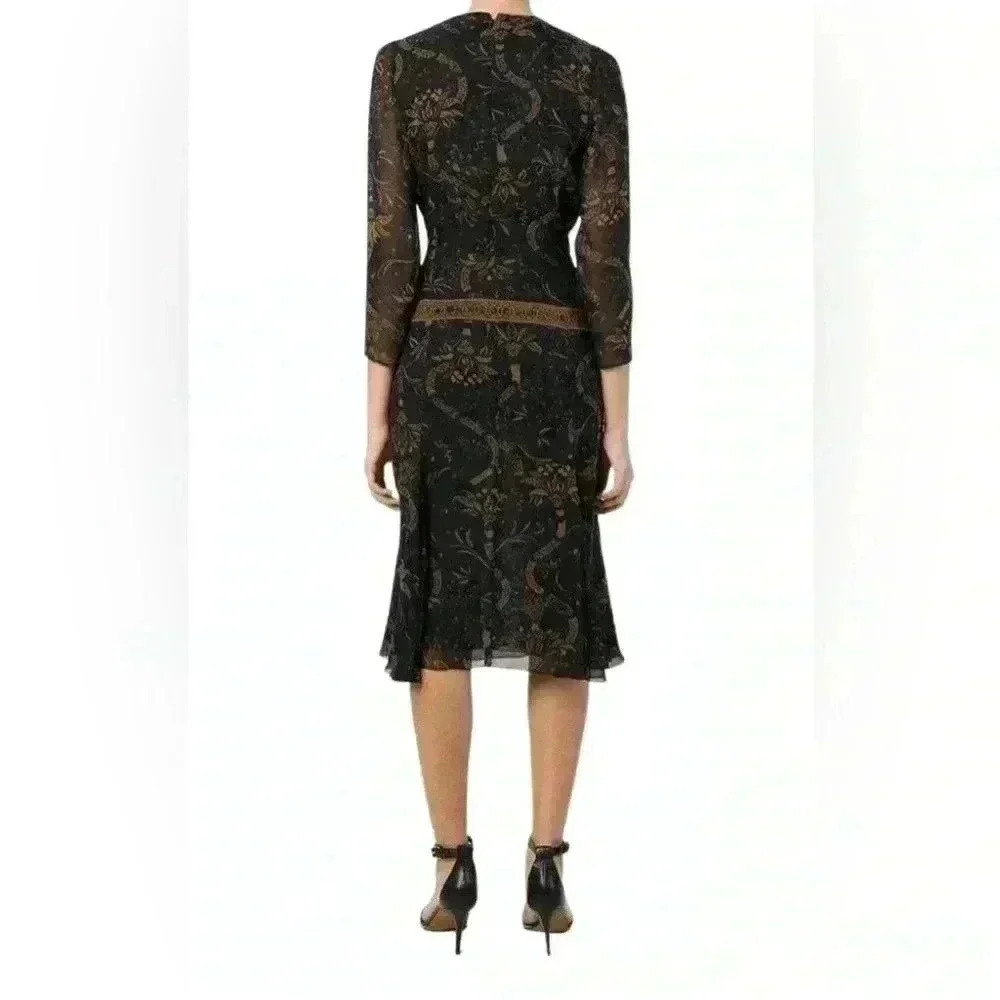 Floral Paisley Print Barbara Bui Midi Dress - Picture 12 of 17